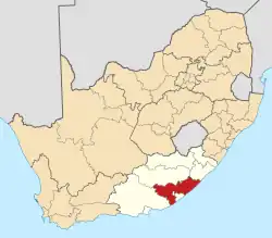 Location in South Africa