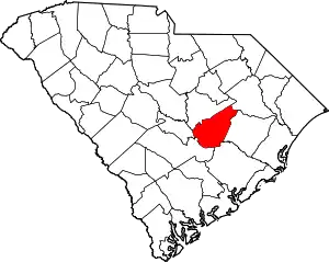 State map highlighting Clarendon County