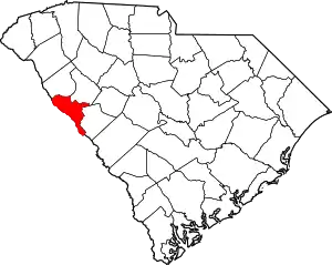 State map highlighting McCormick County