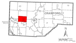 Location of Summit Township in Crawford County