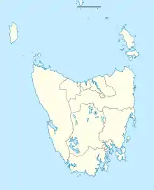 Map of Tasmania showing the 15 Tasmanian Legislative Council divisions