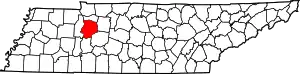 State map highlighting Humphreys County