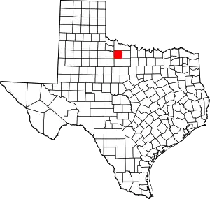 State map highlighting Baylor County