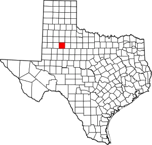 State map highlighting Garza County