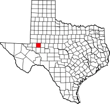 State map highlighting Midland County