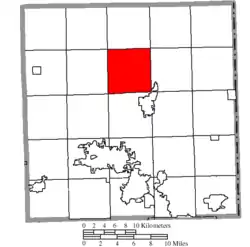 Location of Mecca Township in Trumbull County