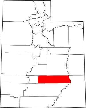 State map highlighting Wayne County