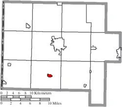 Location of Ohio City in Van Wert County