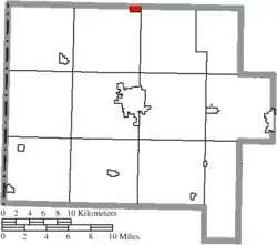 Location of Scott in Van Wert County