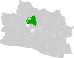 Location within West Java