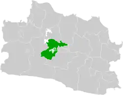 Location within West Java