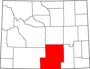 State map highlighting Carbon County