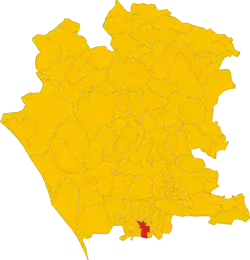 Location of Aversa in Caserta Province