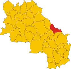 Location of Sinalunga in the Province of Siena