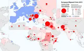 Countries of origin of asylum applicants in the EU and EFTA states between 1 January and 30 June 2015