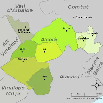 Municipalities of Alcoià