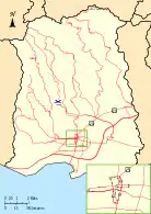 Detailed map of PR-14 in the municipality of Ponce