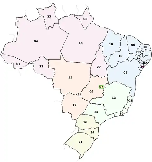 Map of PM/BM units in Brazil.