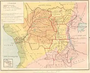 1914 districts. Stanley Pool renamed Moyen Congo