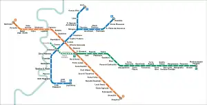 Metro map of Rome