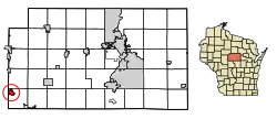 Location of Spencer in Marathon County, Wisconsin.