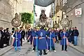 The solemn procession of Our Lady of Miracles' statue.