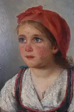 Young Girl with Red Headscarf