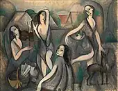 1910-11, Les jeunes filles (Jeune Femmes, Young Girls), oil on canvas, 115 x 146 cm. Exhibited  Salon des Indépendants, 1911, Moderna Museet, Stockholm