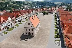 Look at the town square from above