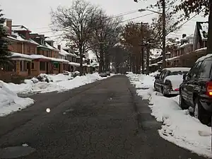 Large, early 20th-century housing in the southern portion of the neighborhood.