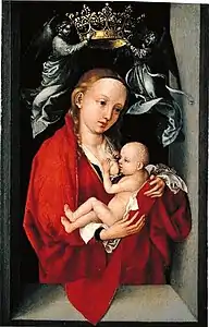 Madonna, Angel and Child, 17.5 x 11.5 cm, 1470–75