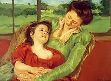 Mary Cassatt, Mère et enfant (Reine Lefebre and Margot before a Window), c.1902