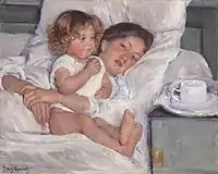 Mary Cassatt, Breakfast in Bed, c. 1897, oil on canvas, 65 × 73.6 cm, Huntington Library.