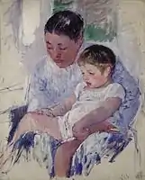 Jenny and Her Sleepy Child (oil on canvas, between 1891 and 1892), Terra Foundation for American Art.