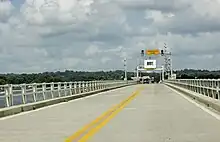 Westbound on the Benedict Bridge over the Patuxent River looking toward Benedict