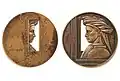 László Szlávics Jr.: Masaccio, memorial medal, 2002, bronze, cast, 110mm