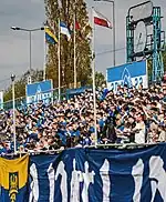 Masts with flags