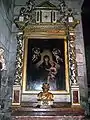 Baroque chapel altar, with reredos showing Virgin and Child, Notre-Dame-des-Miracles.