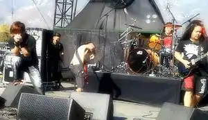 Maximum the Hormone performing at Knotfest 2014