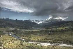 View of Mechuka from the monastery