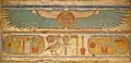 Heru-Behdeti ("Horus of Behedet") as a winged sun disk on the ceiling to the entrance to the temple of Ramses III