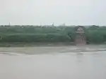 Mehtab Bagh on the river bank, facing the Taj.