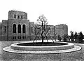 Rear view, with a memorial tree in place of the structure proposed