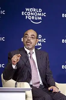 Politician Meles Zenawi, the former Prime Minister          of Ethiopia.