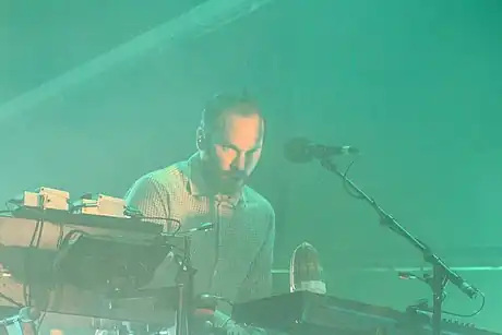 Nigel Godrich performing in 2013