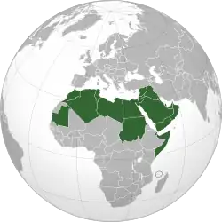 Member states shown in dark green