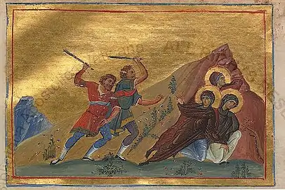 Martyrs Menodora, Metrodora, and Nymphodora at Nicomedia.