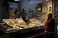 Fish vendor at the Mercado Triana