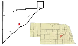 Location of Central City, Nebraska