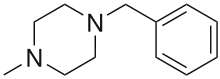 Structural formula of methylbenzylpiperazine